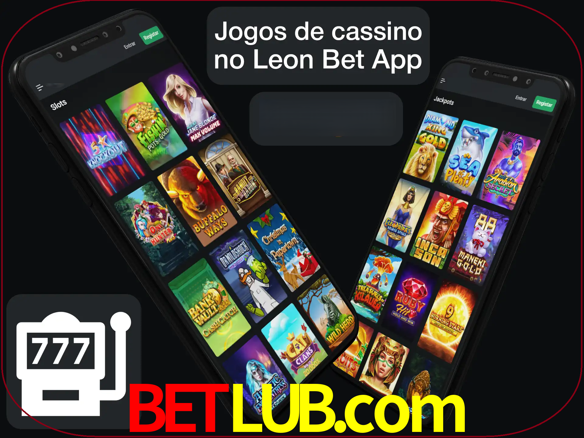 Escolha quais jogos de cassino jogar no app.